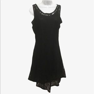 Wet Seal little black sleeveless lace dress- Sz Lg